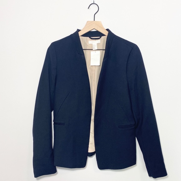 NWT H&M Women’s Navy Slim Blazer - Picture 1 of 5